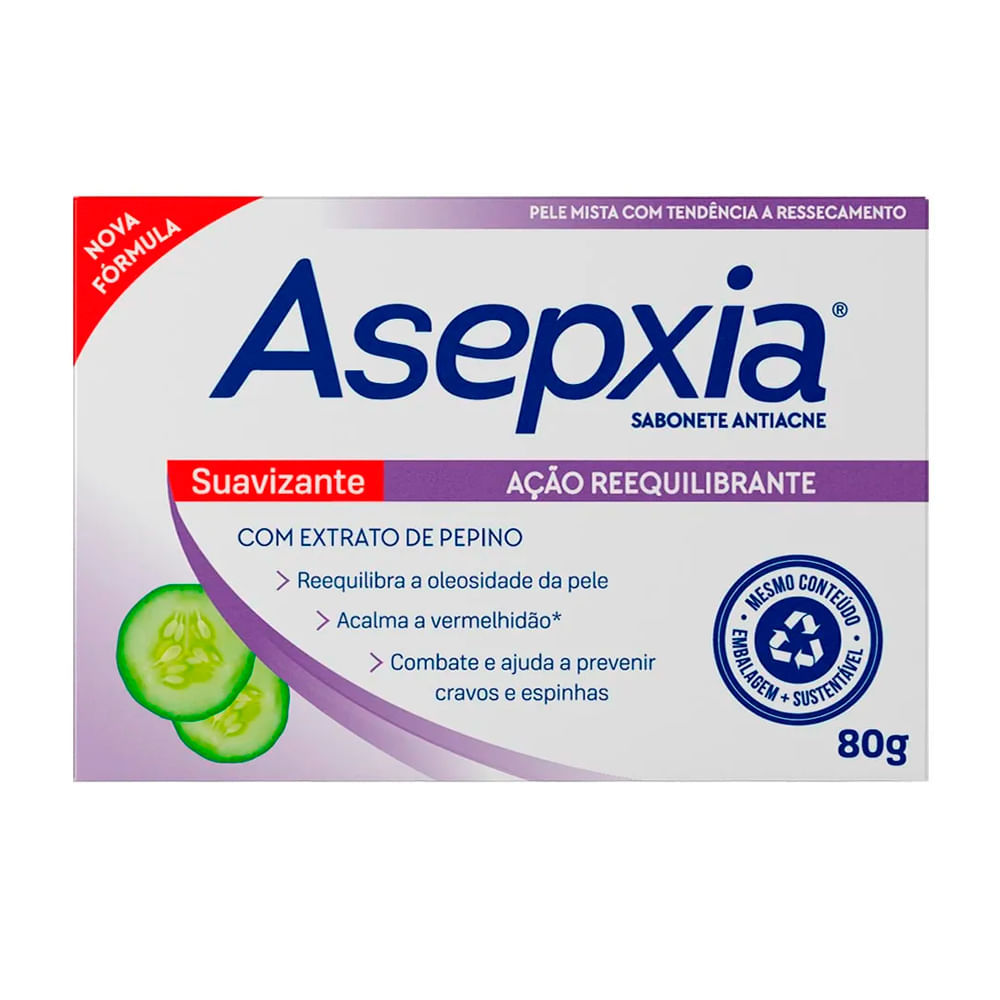 Sabonete Asepxia Suavizante Ação Reequilibrante 80g