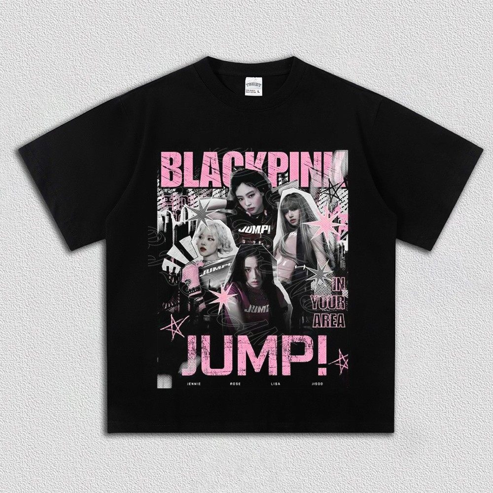 Music.Soul Camiseta Feminina BLACKPINK K Pop Vintage Estampada Grunge Estilosa Confortável Streetwear