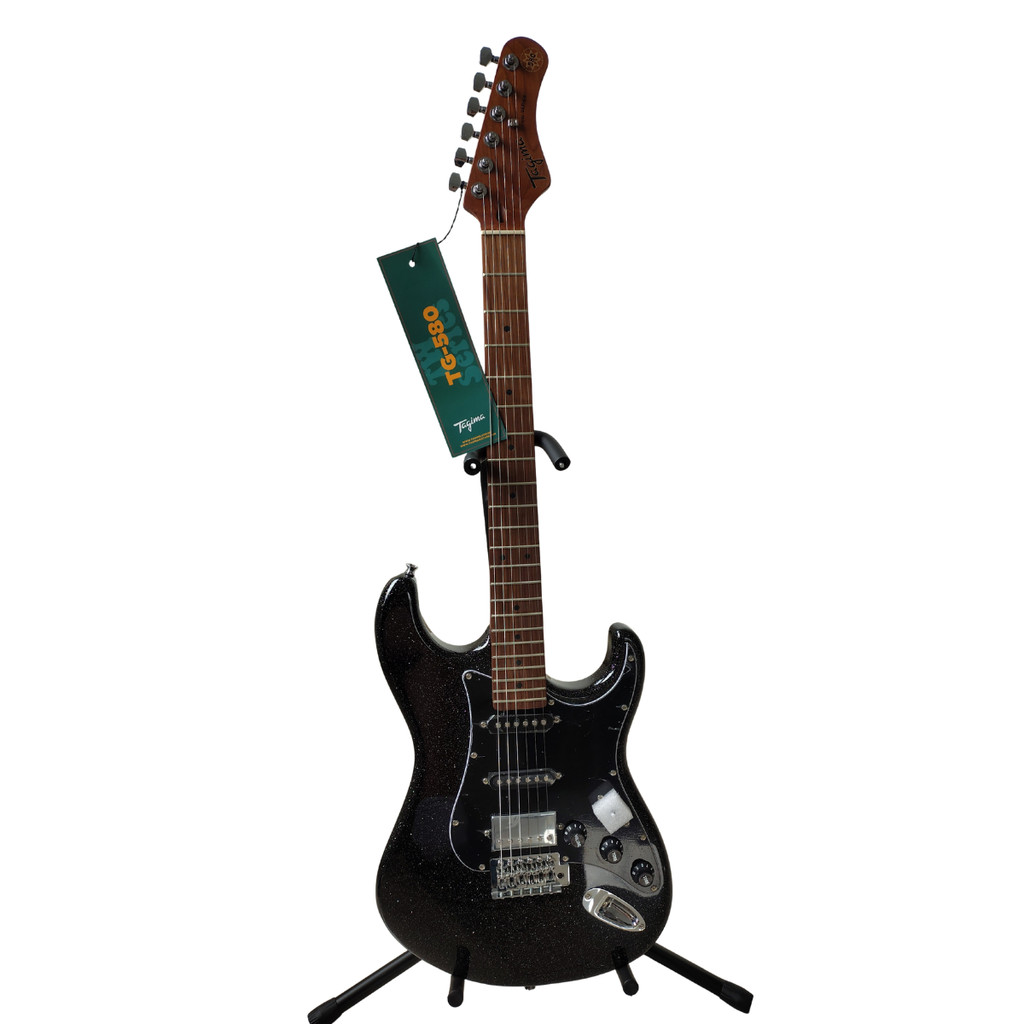 Guitarra Tagima Preta 2S 1 H Escala Clara Escudo BK TG-580 BKSK Tagima