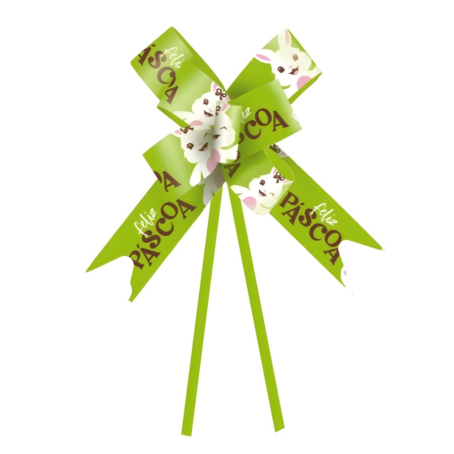 Laço Fácil - Páscoa Felicita Verde - 10 unidades - Cromus - Rizzo