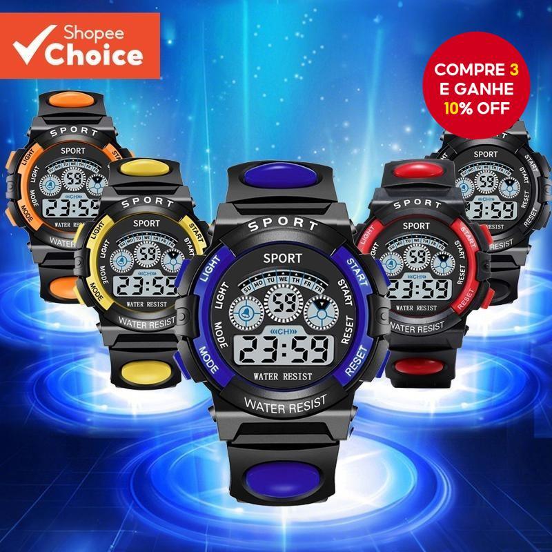 NTR-D22 Relógio Eletrônico Esportivo Para Crianças , Meninos E Meninas , De Pulso Digital Masculino