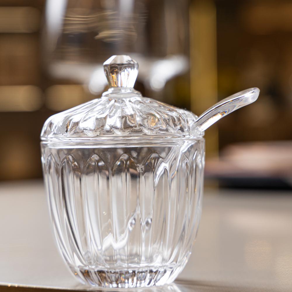 Açucareiro com Colher Wolff Geneva 8cm x 11cm Cristal em Oferta na Shopee