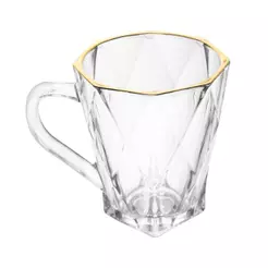 Caneca Lyor Diamond de Cristal Ecológico com Fio de Ouro 180