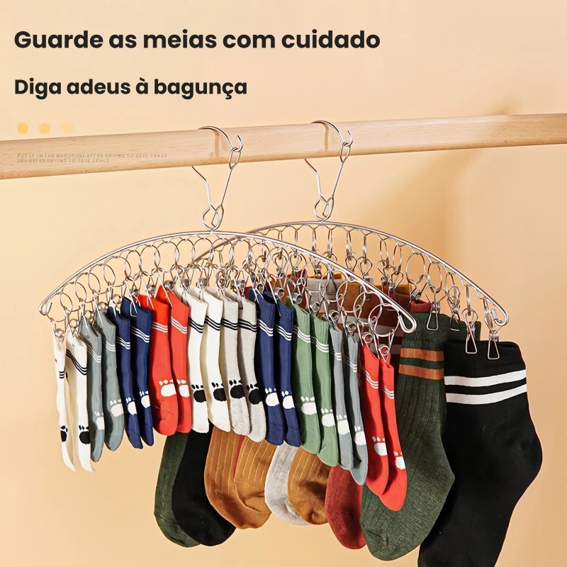 Varal com  08/20/40 Prendedores Inox – Reforçado, Para Roupa Íntima, Calcinha, Meia e Cueca