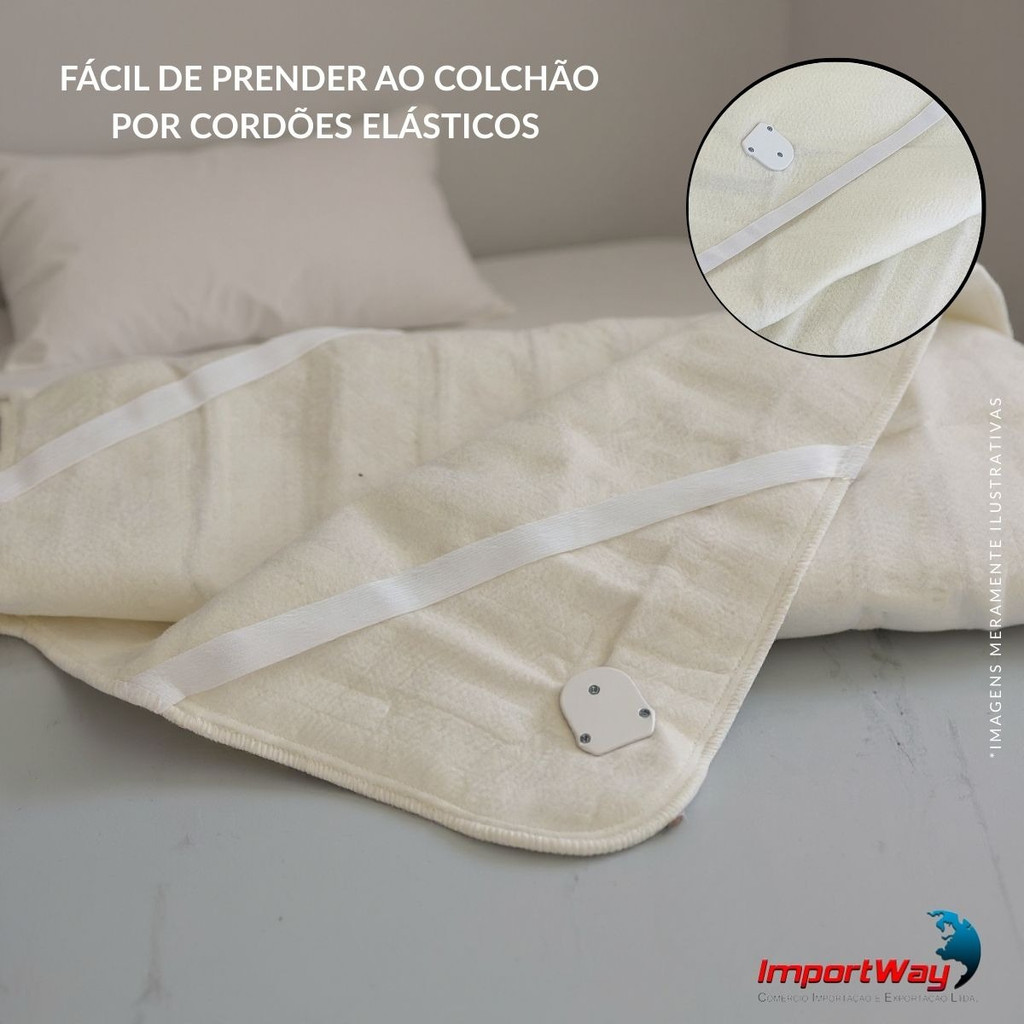 Lençol Térmico Casal Com Indicador De Nível De Temperatura E Timer 203x152cm 220V Importway