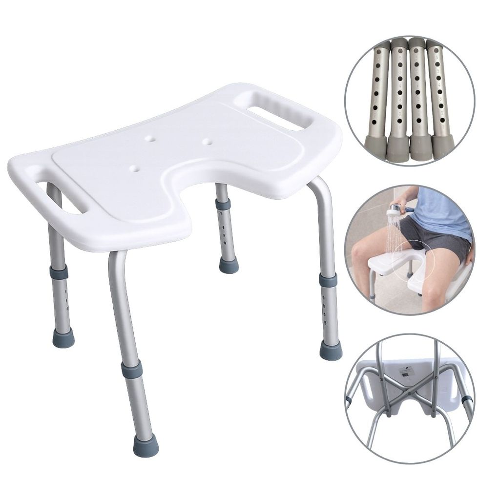 Banqueta De Banho Com Abertura Frontal 100kg Health Pro