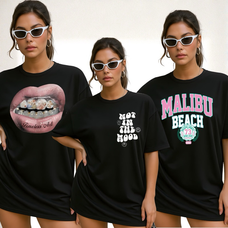 👕 Kit 3 Camisetões Oversized Femininos – Conforto, Estilo e Caimento Perfeito pro Dia a Dia ou Academia!