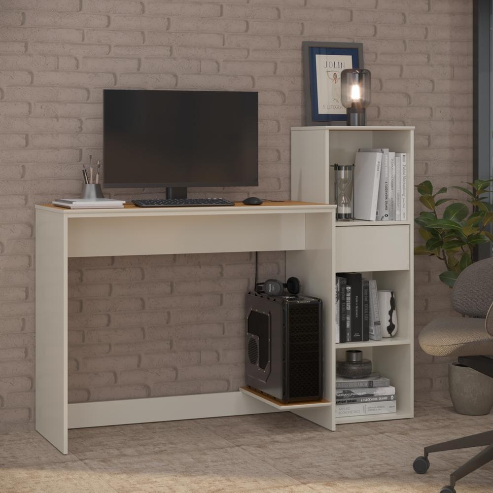 Conjunto de Escritório 2 Peças Cancun Office Mesa e Armário Livreiro - Vianossa