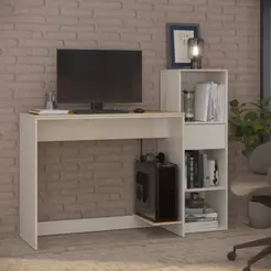Conjunto de Escritório 2 Peças Cancun Office Mesa e Armário Livreiro - Vianossa