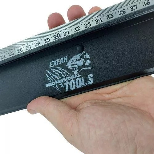 Régua De Aço Com Proteção 60cm Exfak 50-7999n Envelopamento Preto