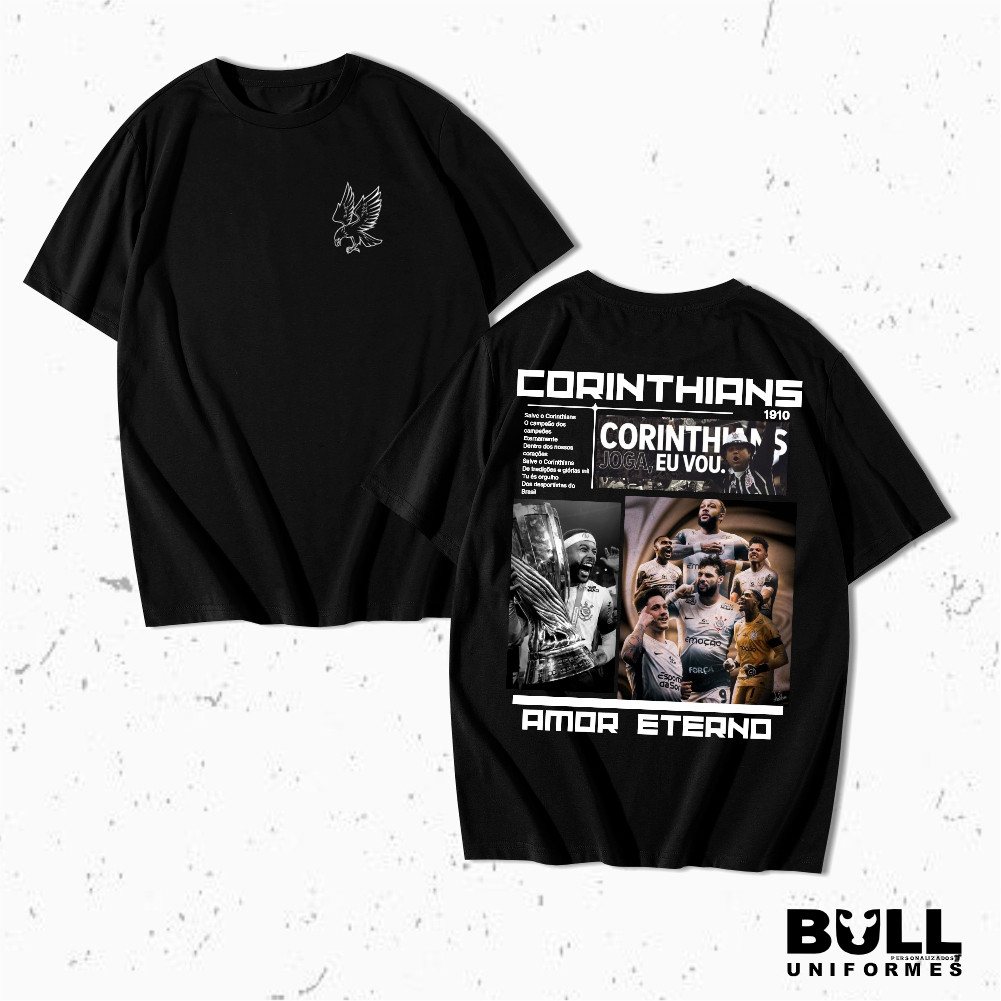 CAMISETA FIEL CORINTHIANS TIME JOGADOR TIMÃO  PERSONALIZADA ALGODÃO CONFORTAVEL CAMISA