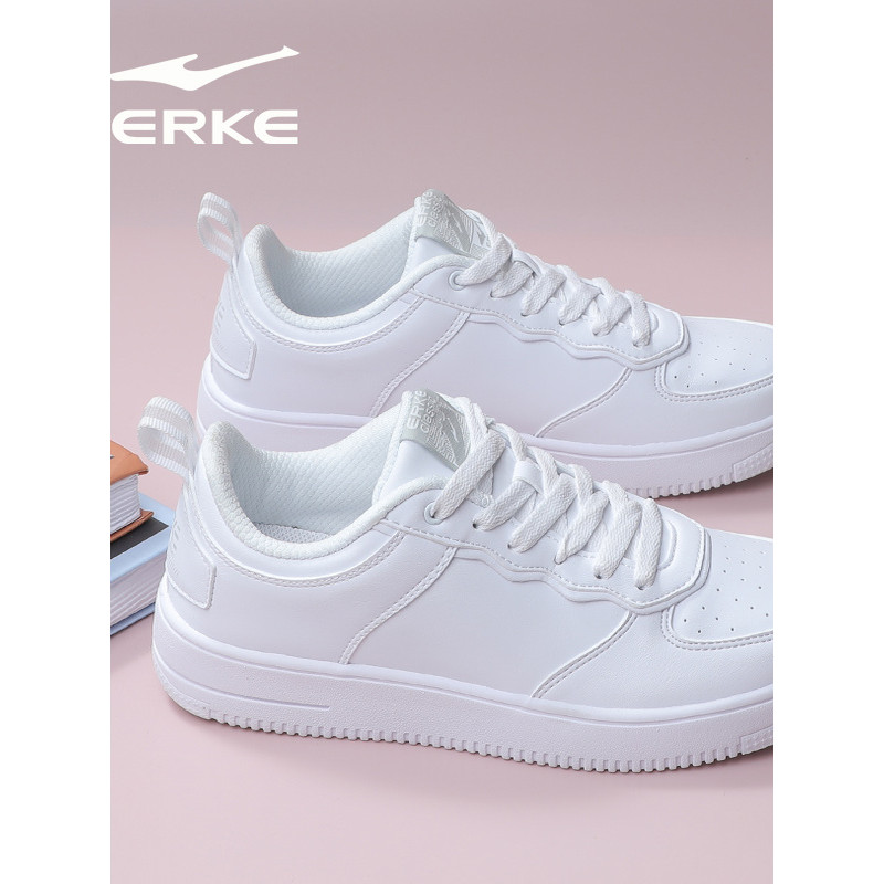 Hongxingerke tênis branco puro feminino primavera novo estilo feminino couro à prova dwaterproof água tênis estudante sa
