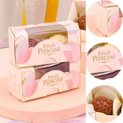 10 CAIXAS P/ 2 DOCES PÁSCOA EMBALAGEM CELEBRAR 5476 ( PASCOA JANGO 2026 )