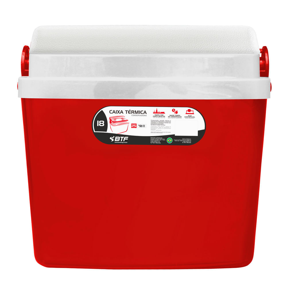 Caixa Térmica Botafogo Vermelha 18L em Oferta na Shopee
