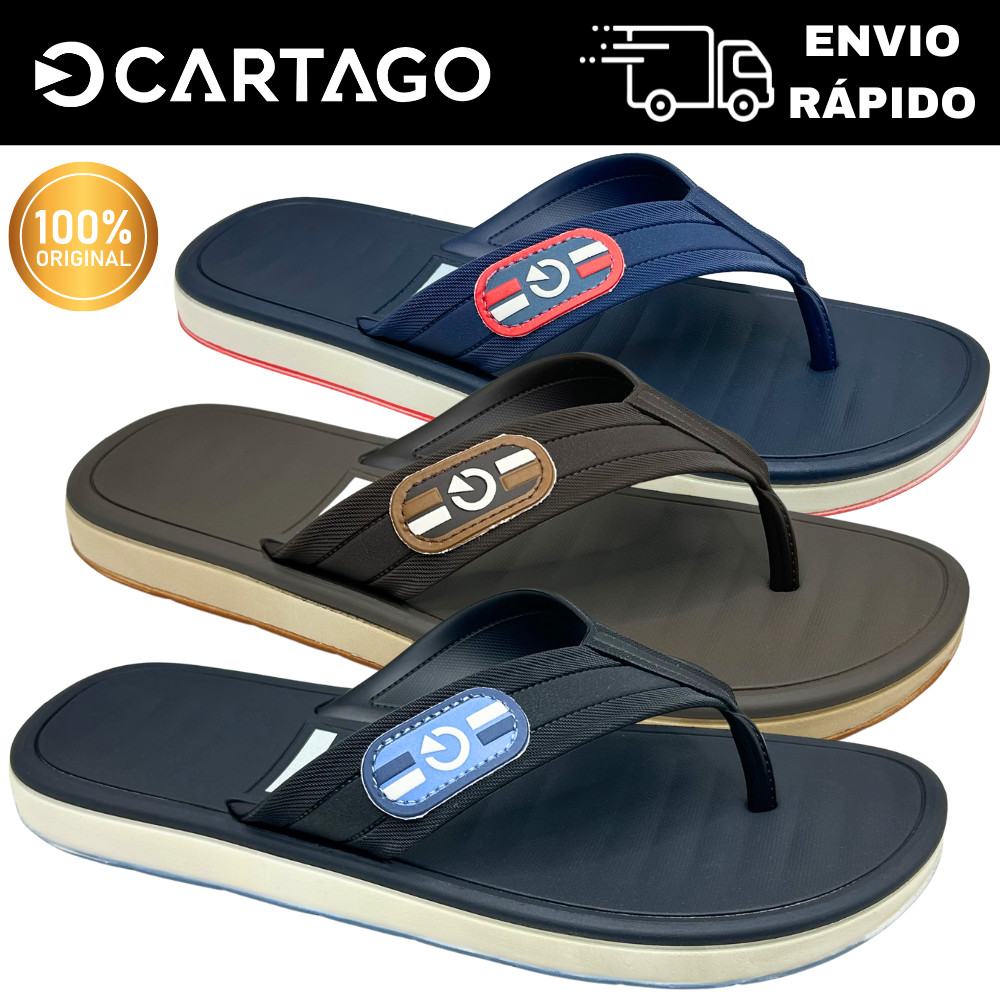 Chinelo Dedo Cartago Paris AD 12214 Masculino Confortável para Dia a Dia e Lazer