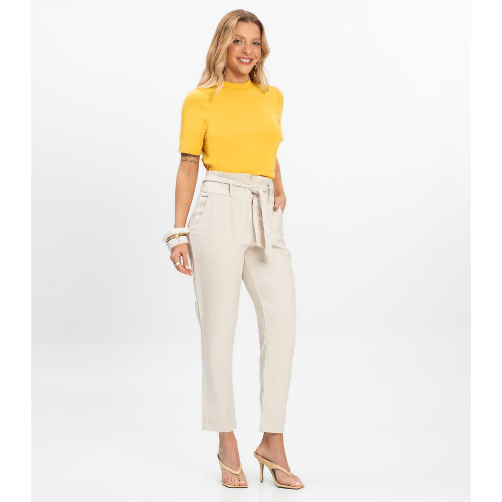 Calça Feminina Marrante Clochard Renaluci Bege