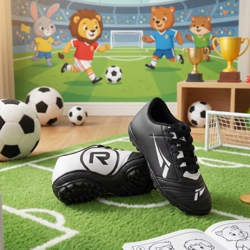 Chuteira Society Infantil Reforçada E Leve  | Sola Costurada | Cores Vibrantes