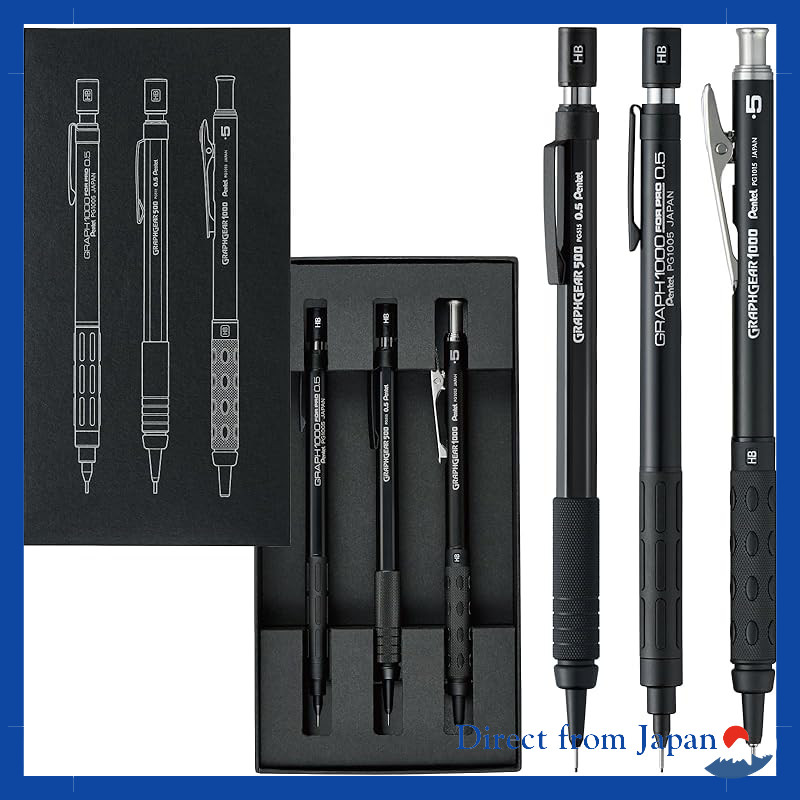 Conjunto De Lápis Mecânico Limitado Pentel Graph Gear 60o Aniversário , 0.5 Mm
