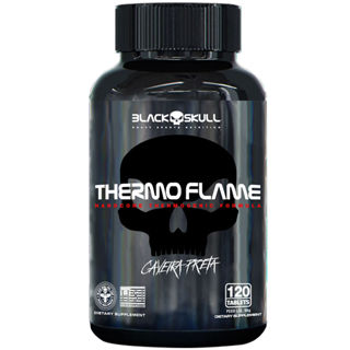 Termogênico Thermo Flame - 120 Tabletes - Black Skull em Oferta na Shopee