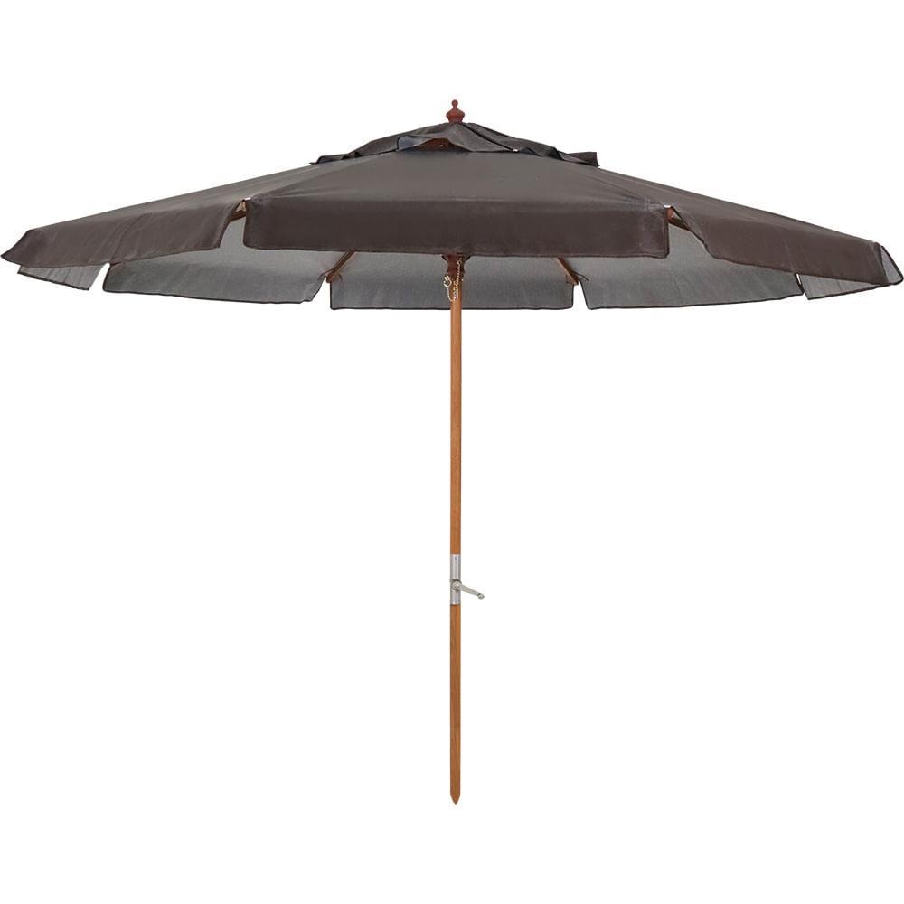 Ombrellone Madeira PVC manivela 2,70m marrom Bel Lazer