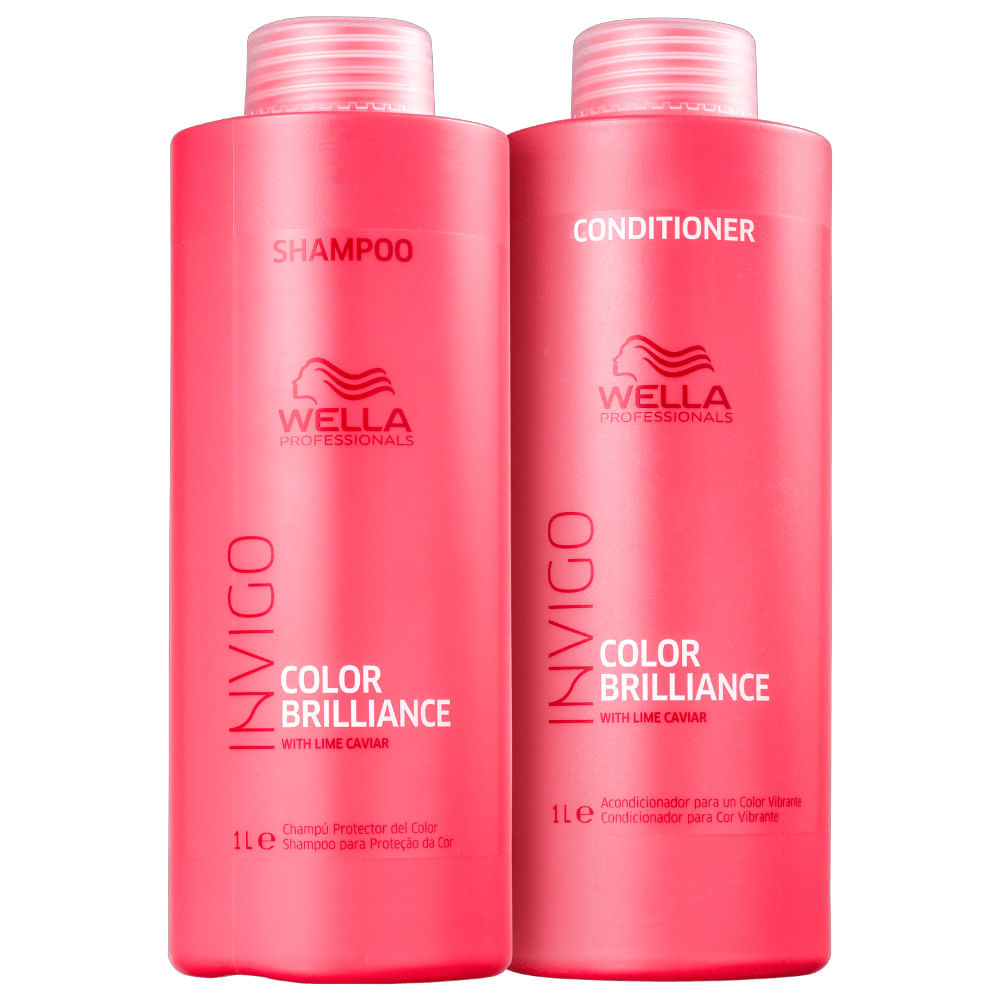 Kit Shampoo + Condicionador Wella Invigo Color Brilliance 1L em Oferta na Shopee