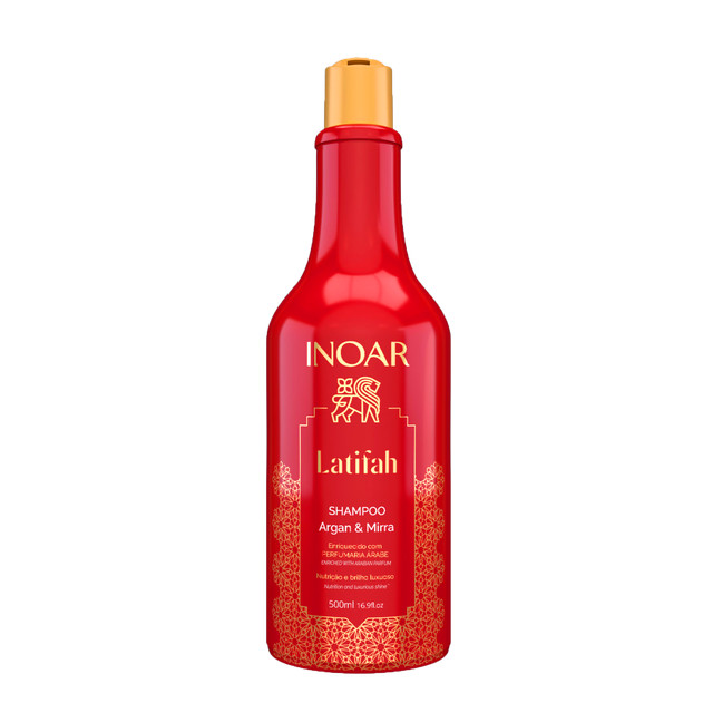 Inoar Latifah Shampoo Argan e Mirra 500ml em Oferta na Shopee