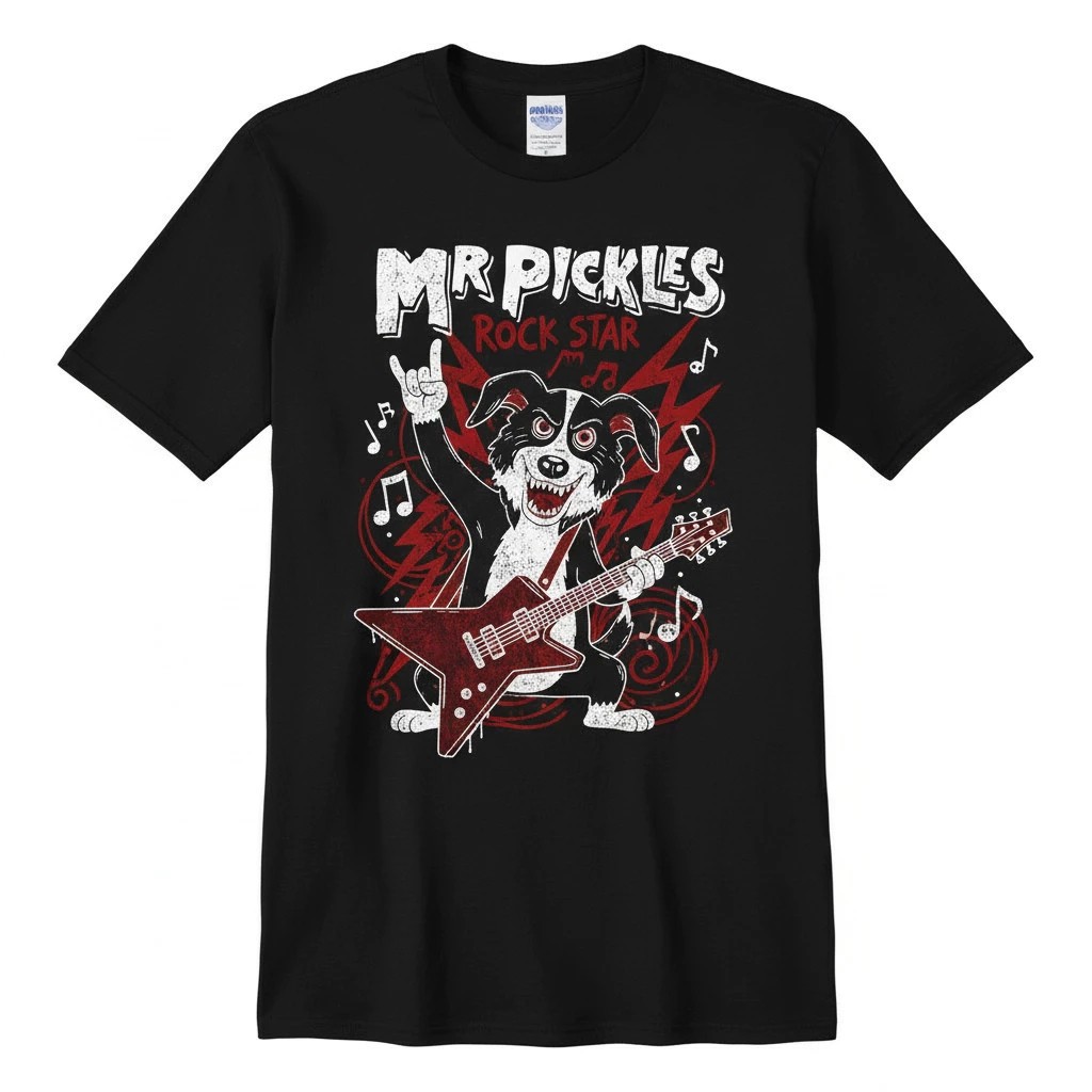 Camiseta Masculina Streetwear Cachorro Rockeiro Estampada Lançamento Camiseta 100% Algodão Camisetão - Excelencia