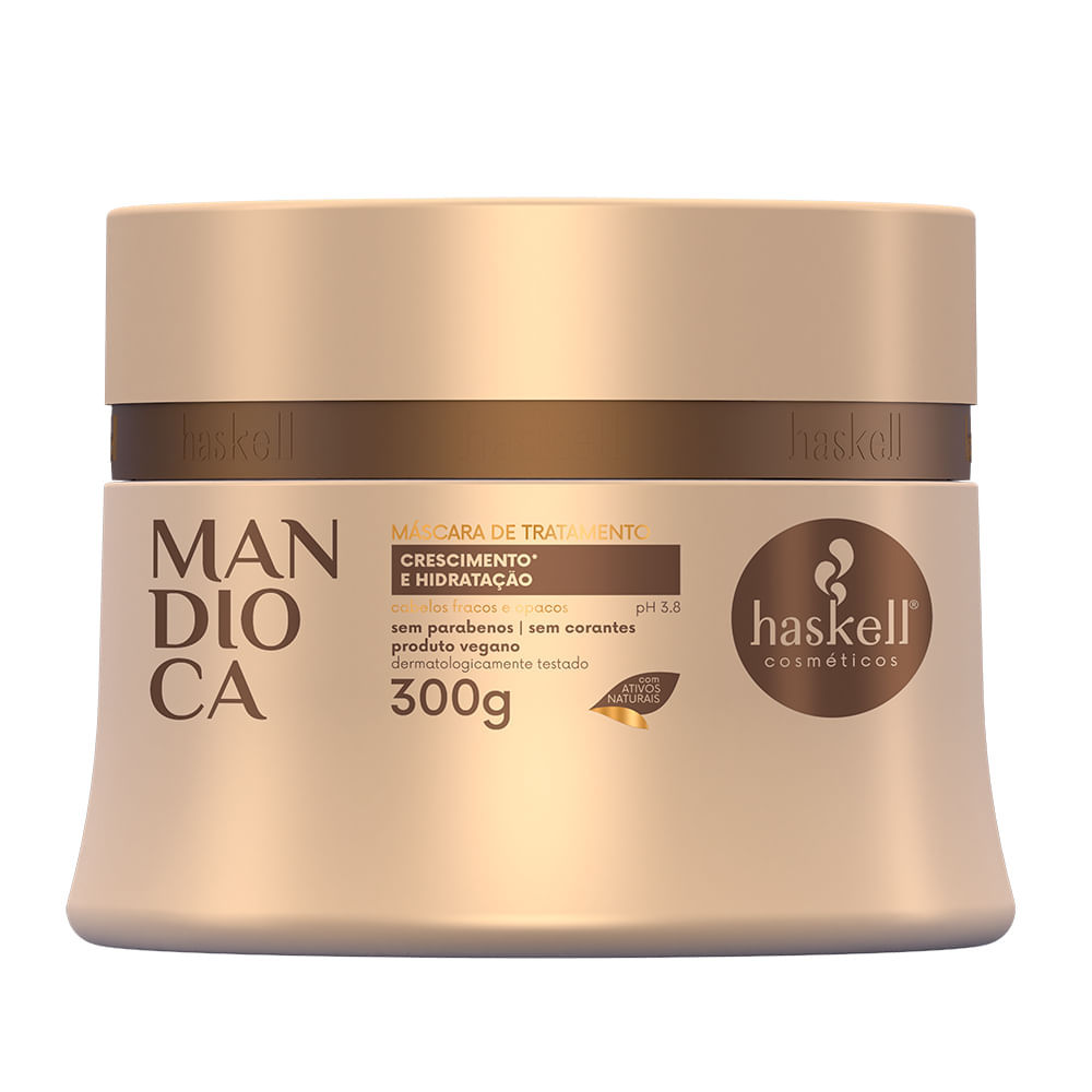 Máscara de Tratamento Haskell Mandioca 300g em Oferta na Shopee