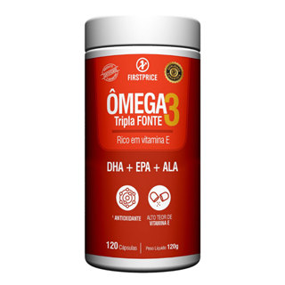 Ômega 3 Tripla Fonte Rico Vitamina E 120 Cápsulas em Oferta na Shopee