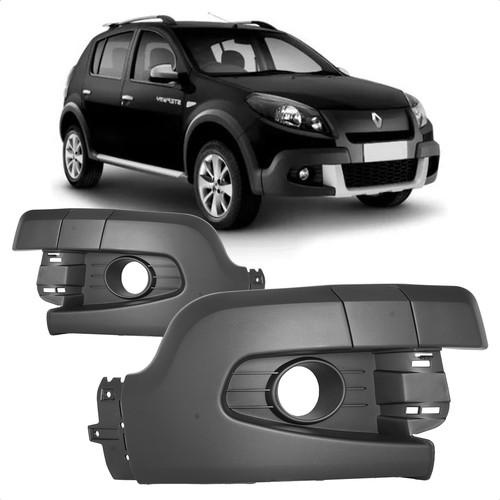 Moldura Milha Sandero Stepway 2012 2013 2014 Com Tampa Ré