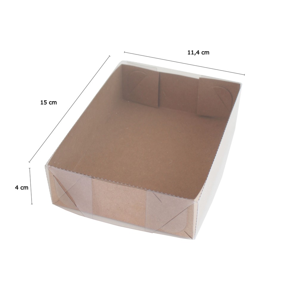 10- 40 Caixa Kraft para Presente 15x11x4 cm Visor Acetato, Papel Kraft e Duplex Embala Cristal em Oferta na Shopee