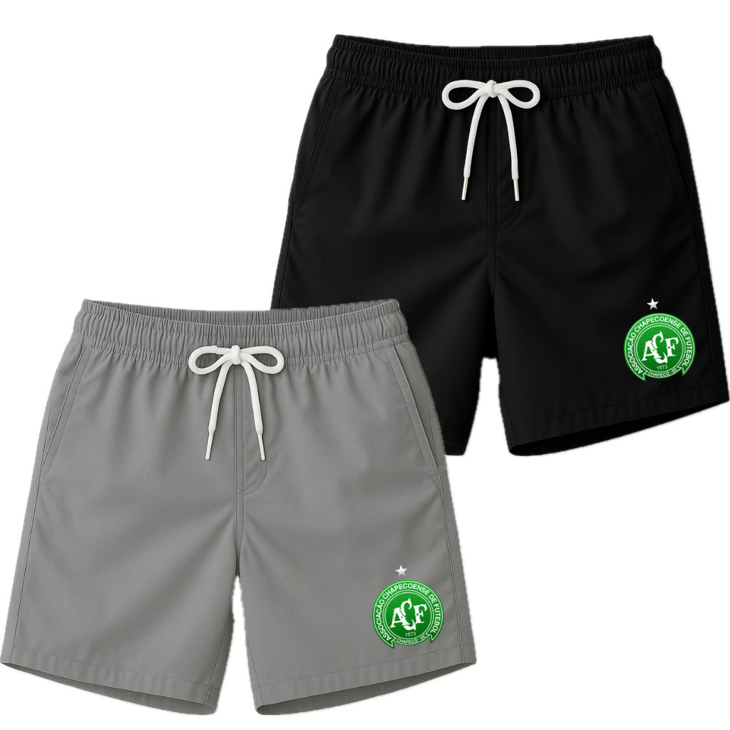 Short Chapecoense Torcida bermuda tactel elastano Torcedor