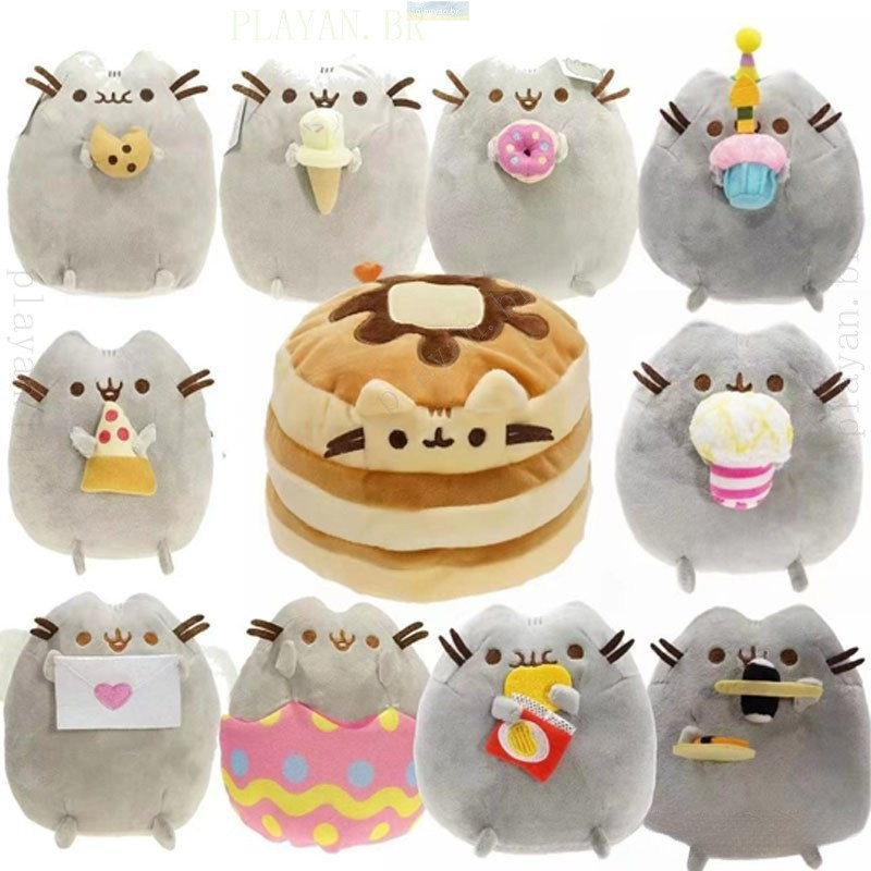 16 Estilos De Desenho Animado Pusheen Gato Brinquedo De Pelúcia Fofo Gatinho Boneca Chaveiro Linda Mochila Pingente Bols em Oferta na Shopee