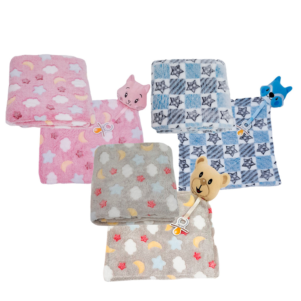 Kit Naninha e Manta Para Bebê Hannys Baby