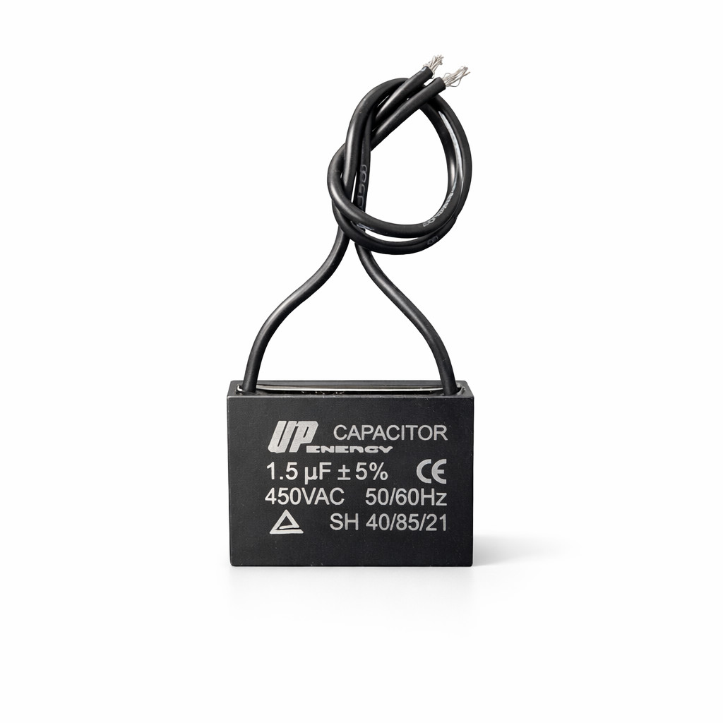 Capacitor Quadrado Ventilador 1,5uF 450VAC 2 Fios