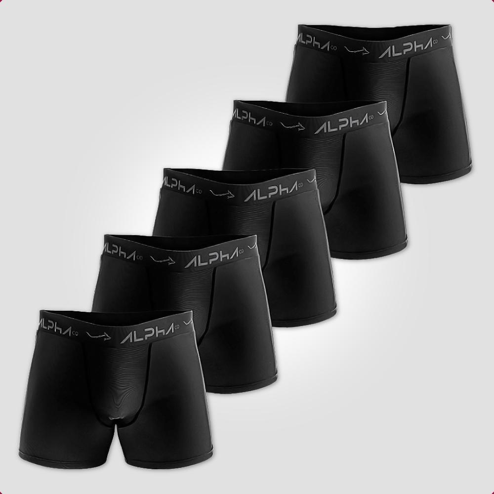 Kit 5 Cuecas Cotton Masculinas Dry Academia - Alpha