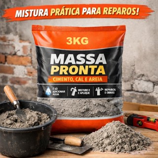Massa pronta de cimento 3kg pequenos reparos em Oferta na Shopee