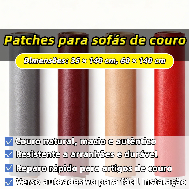 Remendo De Reparo De Couro Premium Durável Anti Risco De Gato À Prova D'água Fácil De Usar 35x140 60x140cm