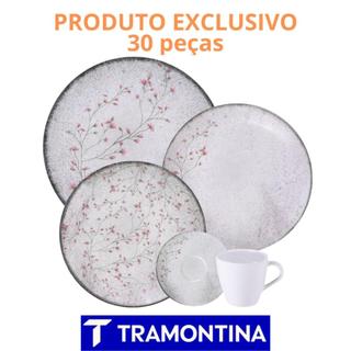 Jogo de Jantar 30 Peças Floralis Porcelana Tramontina