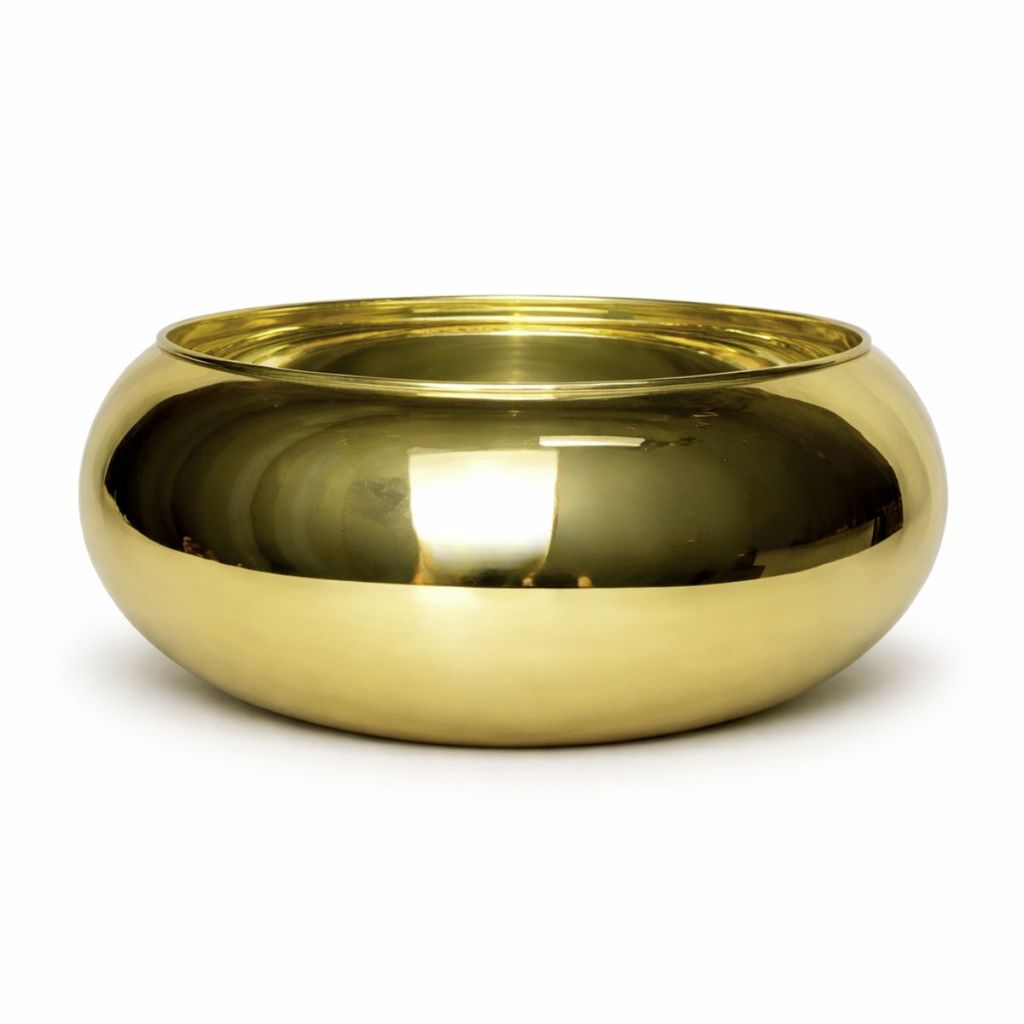 Vaso Vidro Espelhado Dourado Centro Mesa Mesa Até 6 Lugares