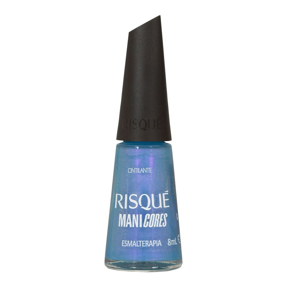 Esmalte Azul Risqué ManiCores Esmalterapia Cintilante 8ml em Oferta na Shopee