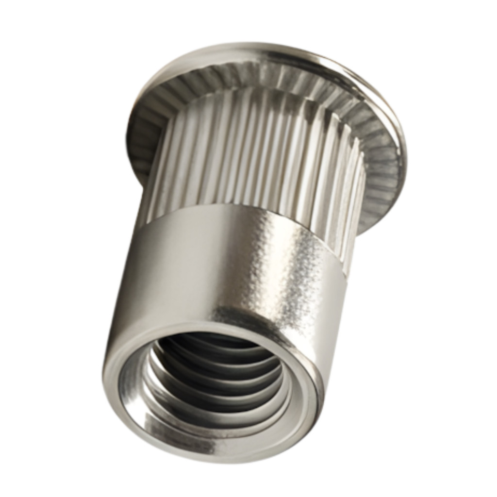 Kit 10pça Rebite Rosca Aba Plana Inox M6 Porca Rebite Repuxo