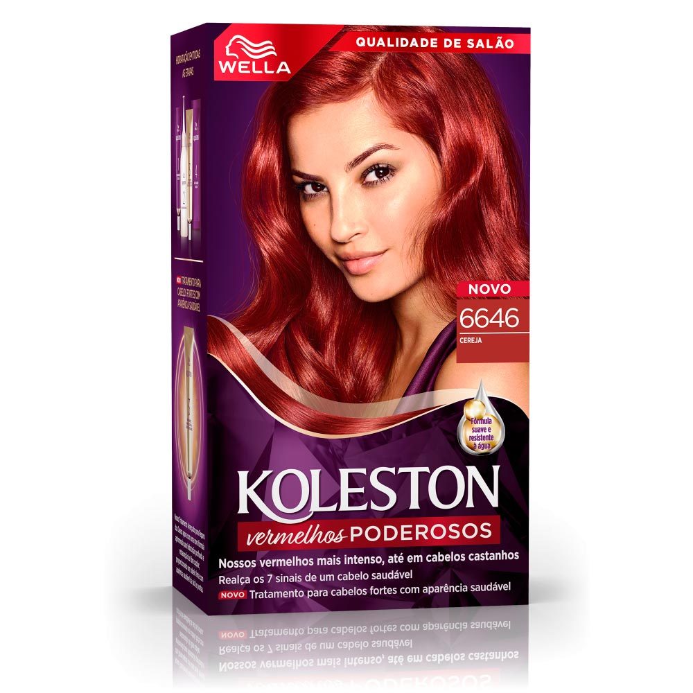 Tinta de Cabelo Koleston Cereja 6646 em Oferta na Shopee