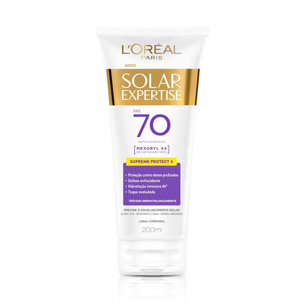 Protetor Solar L'oréal Solar Expertise Supreme Protect FPS 70 Loção 200ml em Oferta na Shopee