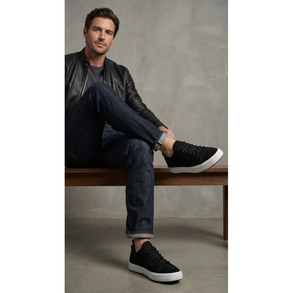 Tênis Casual Camurça Conforto Premium Polo Wear Preto · foto 2