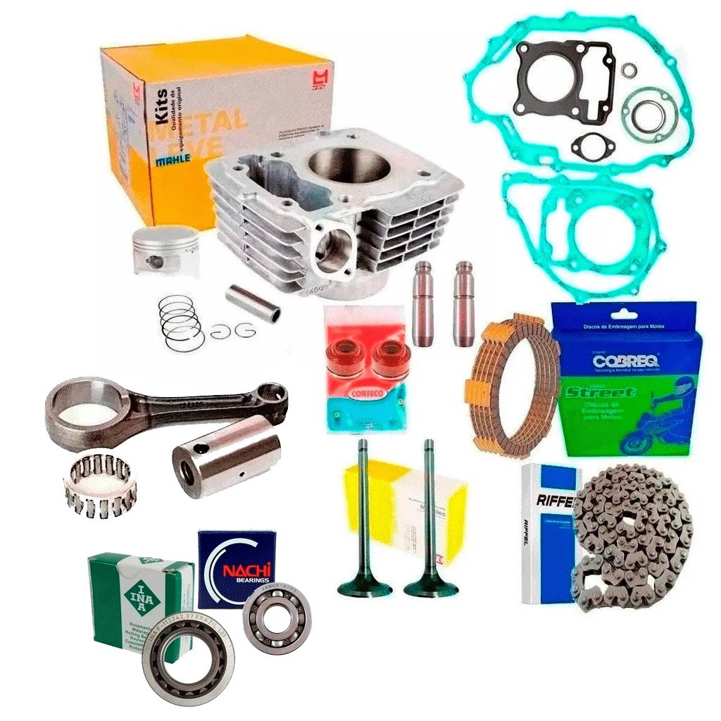 Kit Motor Completo Biela Juntas Titan 150 Fan Mais Rolamento