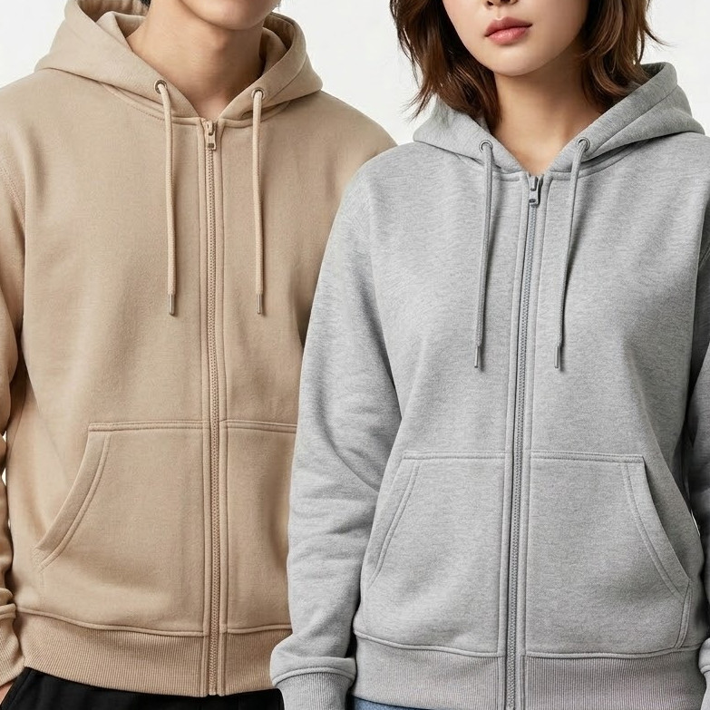 Kit 2 Moletons Zíper Unissex