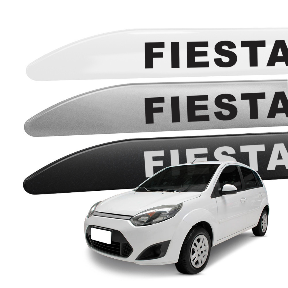 Friso Lateral Fiesta Hatch Sedan 2002 a 2014 Ponta Facao com Grafia em Adesivo - Modelo Universal Compatível