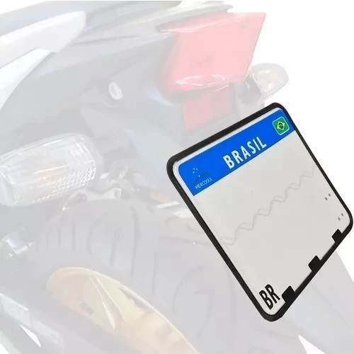 Suporte Protetor Moldura Proteção De Placa para Moto Mercosul Com Parafusos — imagem 2 de 2