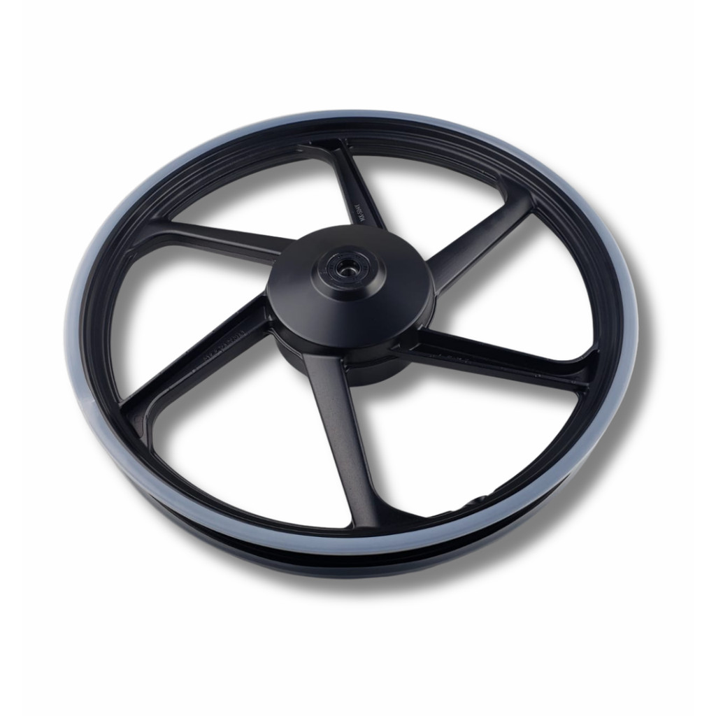 RODA DE ALUMINIO LIGA LEVE PRETA 6 PONTAS COM ROLAMENTO TITAN 150/ tambor roda dianteira
